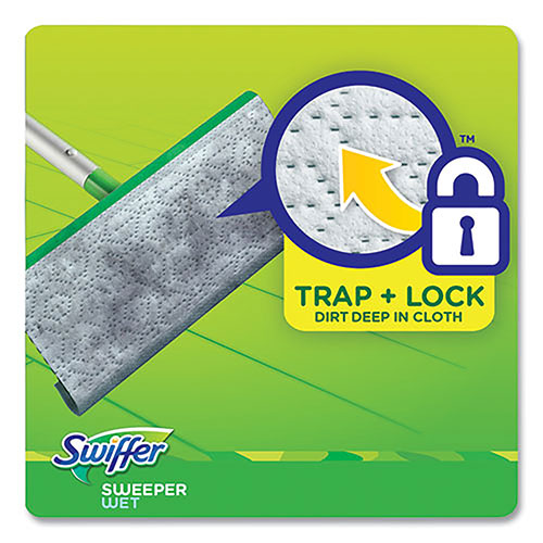 Procter and Gamble Swiffer Sweeper TRAP + LOCK Wet Mop Cloth | 8 x 10， White， Open Window Scent， 38