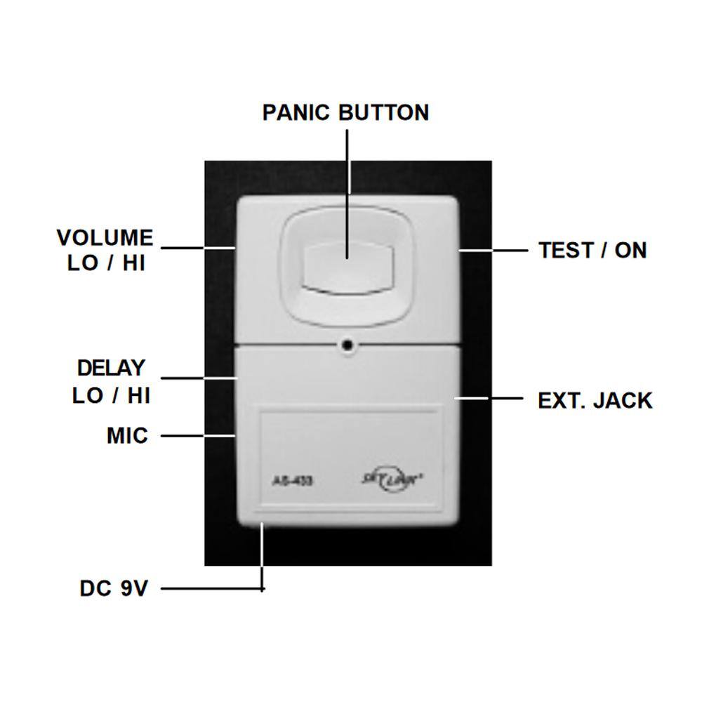 SkyLink Audio Alarm Alert Security Detection Safety System for Your Smoke or Carbon Monoxide Alarm AS-433W