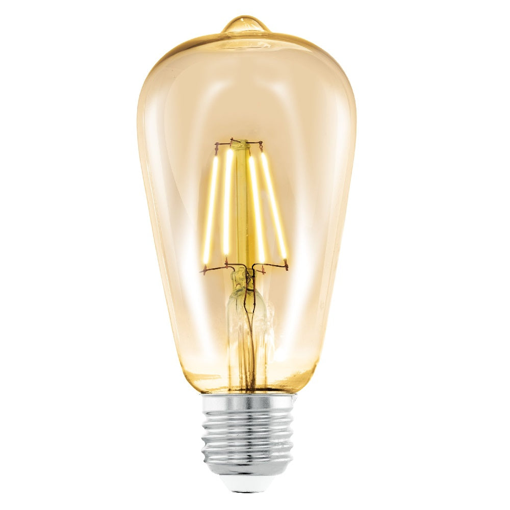 EGLO 110055 LED 4W Squirrel ST64 E27 ES Amber Filament Lamp 270lm 2200k