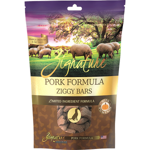 Zignature Ziggy Bars Pork Formula Crunchy Dog Treats 12oz