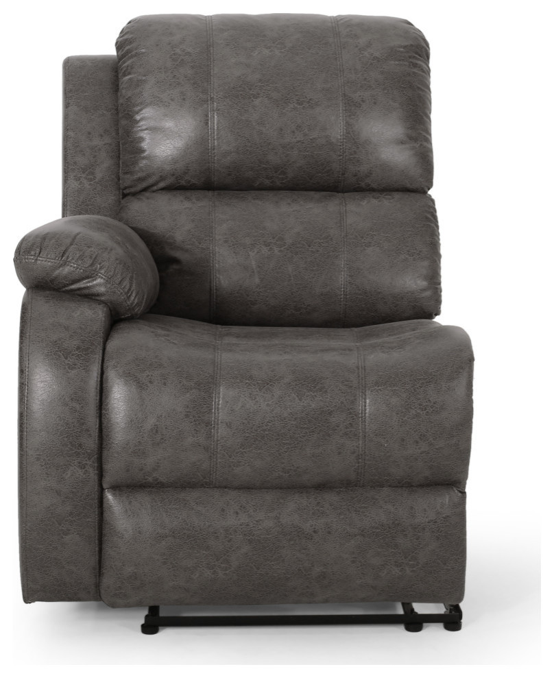 Lunsford Fabric Theatre Seating Recliner   Contemporary   Theater Seating   by GDFStudio  Houzz