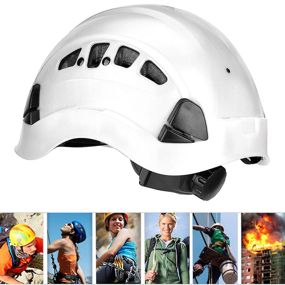 Outdoor Helmet Rock Safety Rappelling Gear Belay Device For Spelunking - High Strength And Comfortable[white]