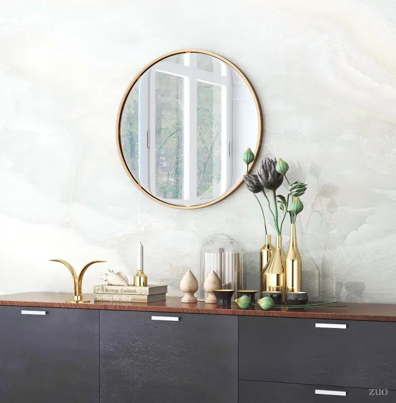 Gold Round Eye Wall Mirror