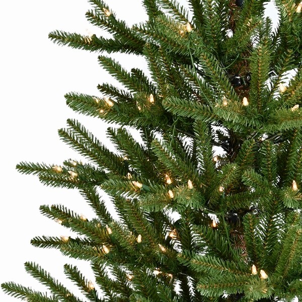 Puleo International 6.5 ft. PreLit Artificial Mountain View Spruce Tree