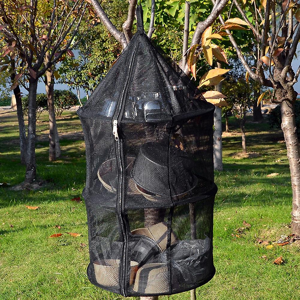 3 Layer Foldable Hanging Clothing Dry Net For Outdoor Picnic Travel Camping