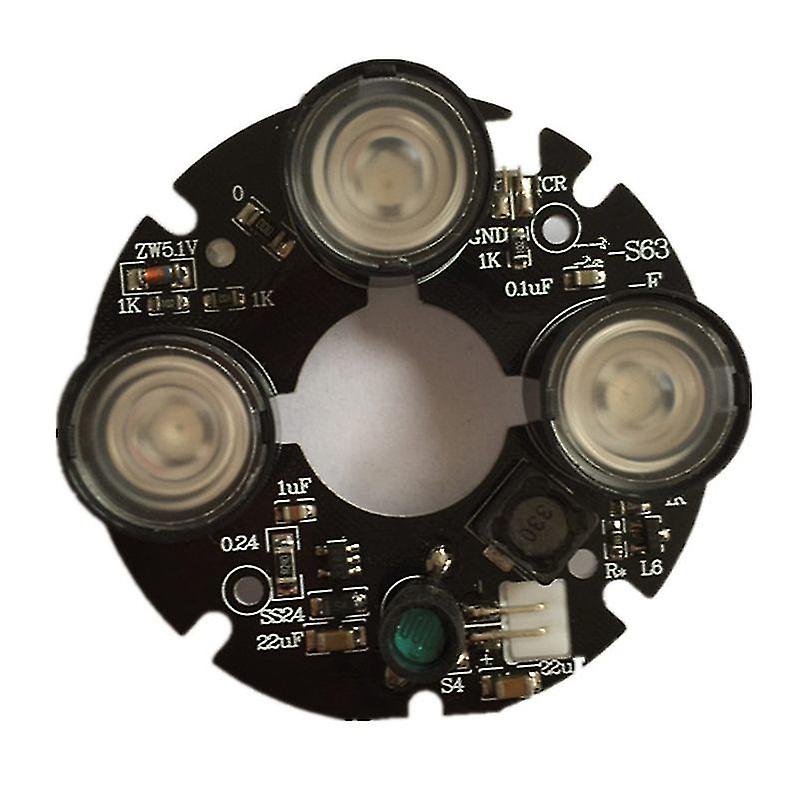 3 Array Ir Led Spot Light Infrared 3x Ir Led Board For Cctv Cameras Night Vision (53mm Diameter)