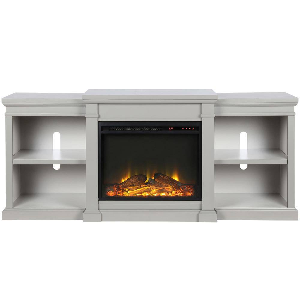 Ameriwood Home Paynes Gray Electric Fireplace 70 in. TV Stand HD51152