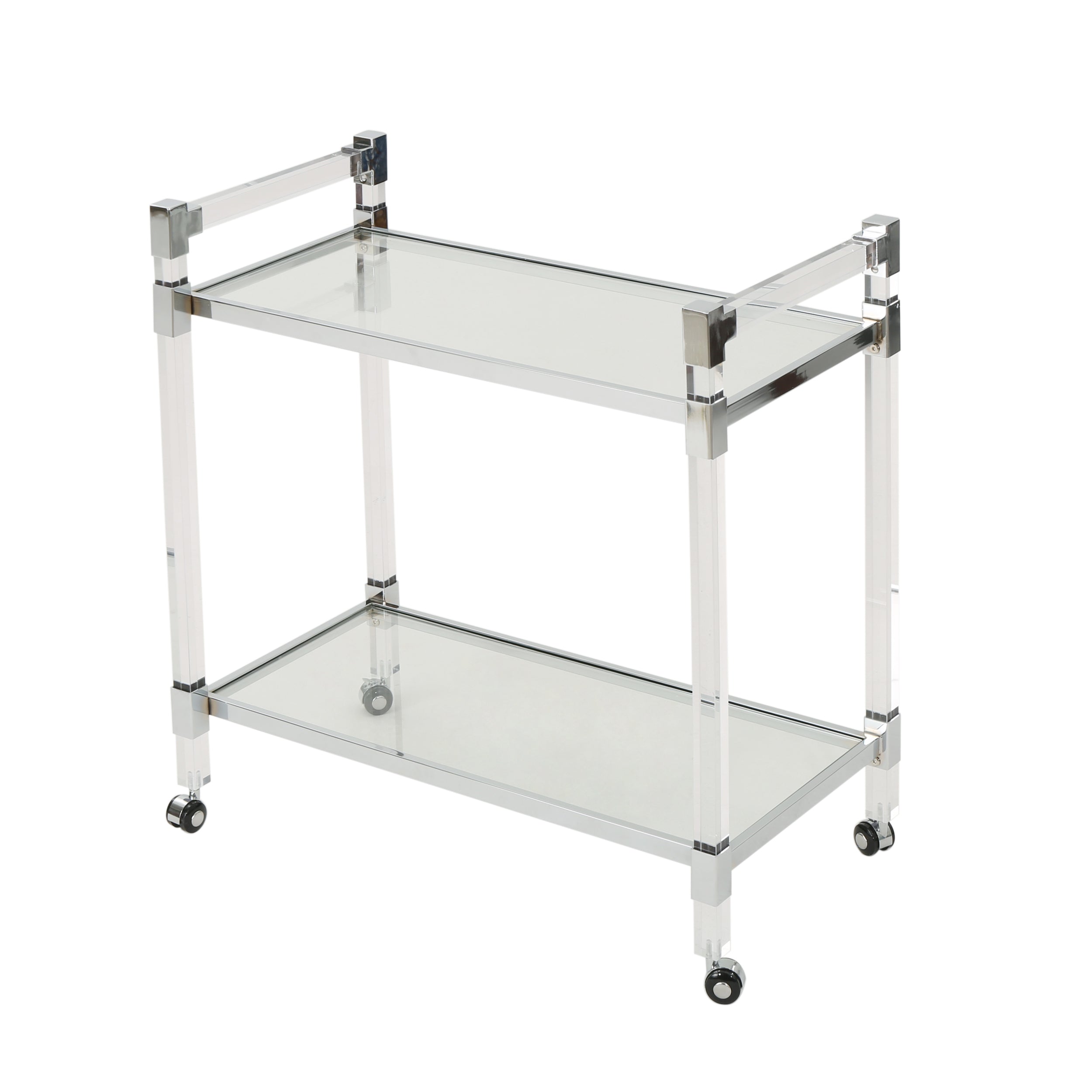 Hilary Modern Glass Bar Trolley