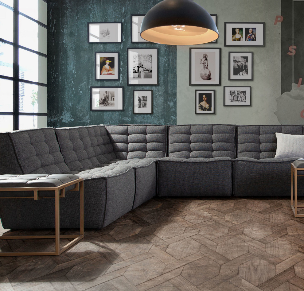 Marshall 5 Piece Corner Modular Sectional   Transitional   Sectional Sofas   by HedgeApple  Houzz