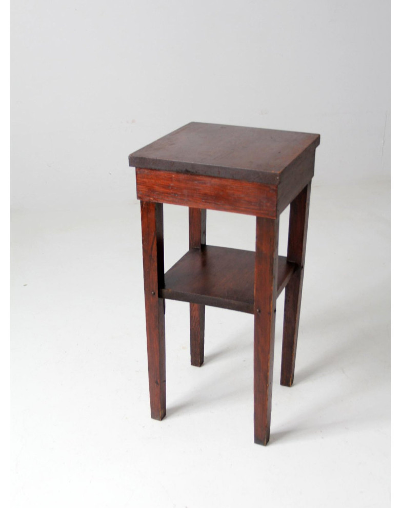 Consigned  Vintage Hand Built Wood End Table   Transitional   Side Tables And End Tables   by 86 Vintage  Houzz