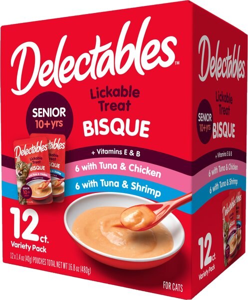 Hartz Delectables Senior Bisque Variety Pack Lickable Cat Treat