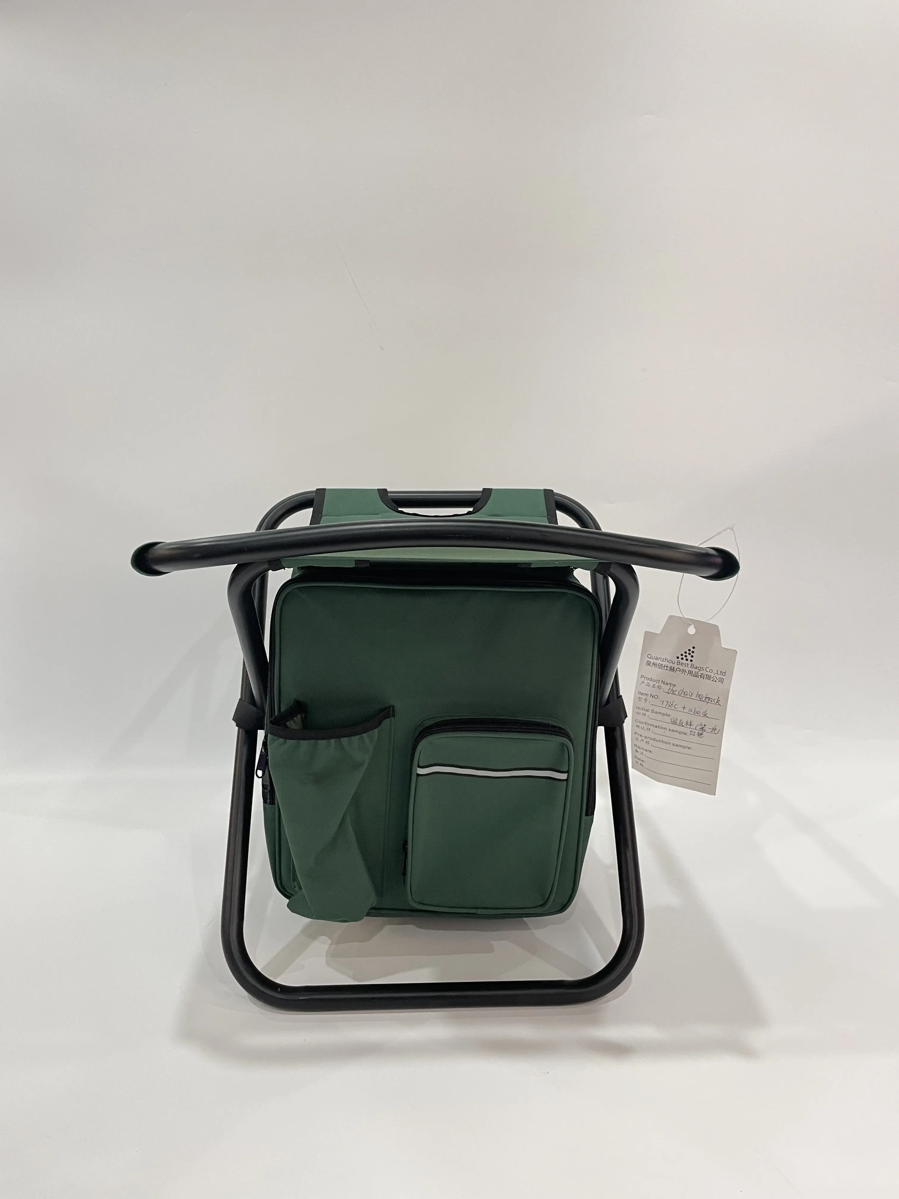 High Quality Foldable Picnic Beach Backpack Portable insulated fishing cooler bag with Chair Frame