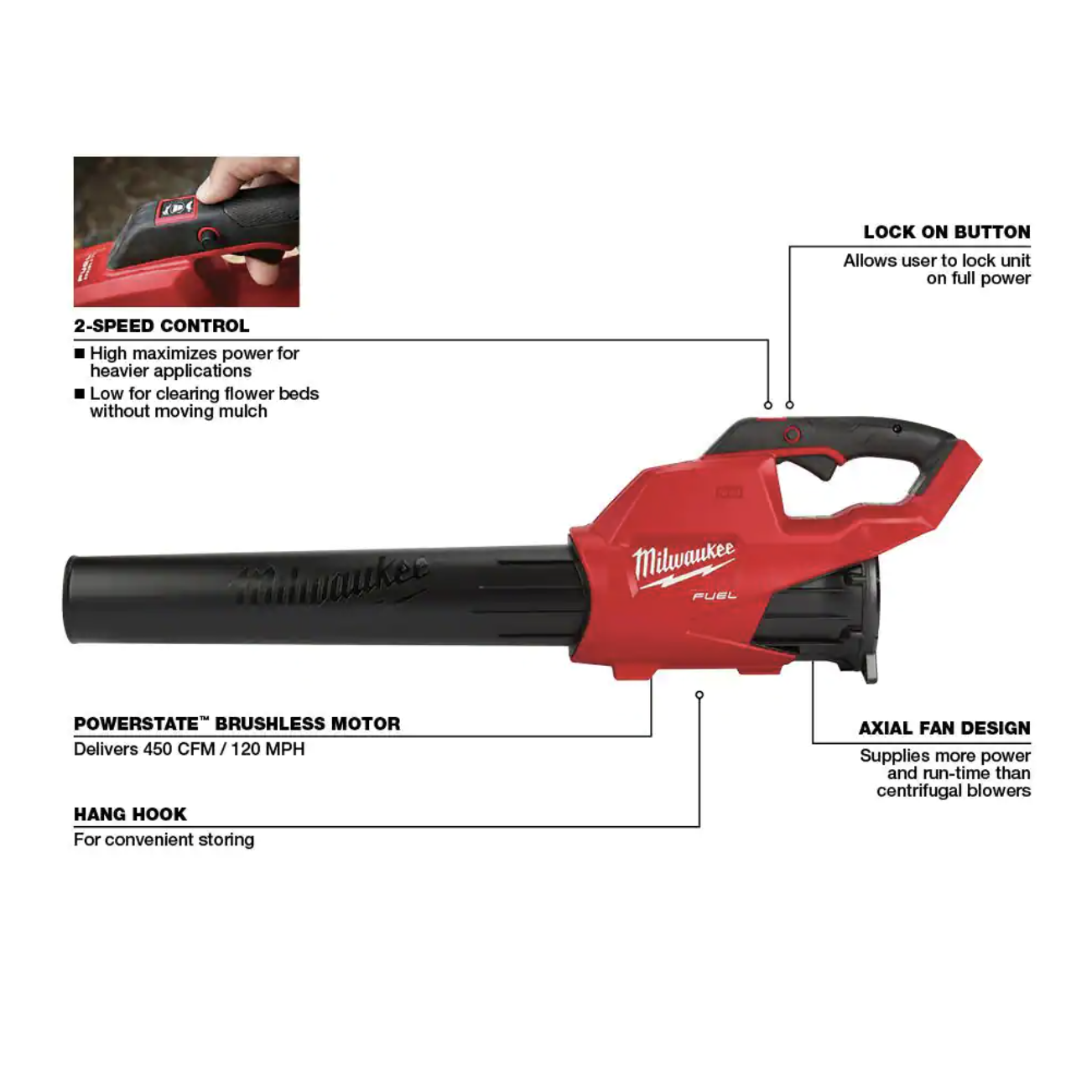 Milwaukee M18 FUEL 18V Lithium-Ion Cordless Brushless QUIK-LOK String Trimmer and Blower Combo Kit (2-Tool)