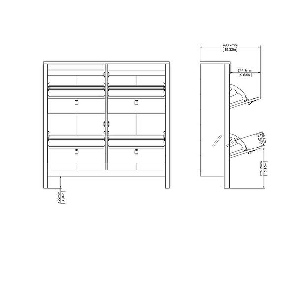 Porch and Den Madrid 4-Drawer Shoe Cabinet - - 33673581