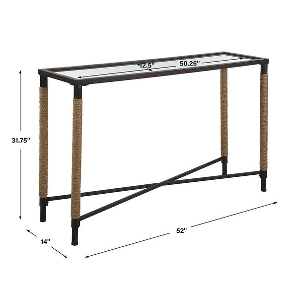 Uttermost Braddock Coastal Console Table - 52 W X 31.75 H X 14 D (in)