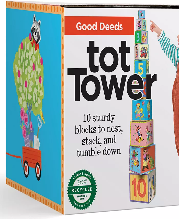 Eeboo Good Deeds Tot Tower Stacking Blocks  Ages 2 years and up