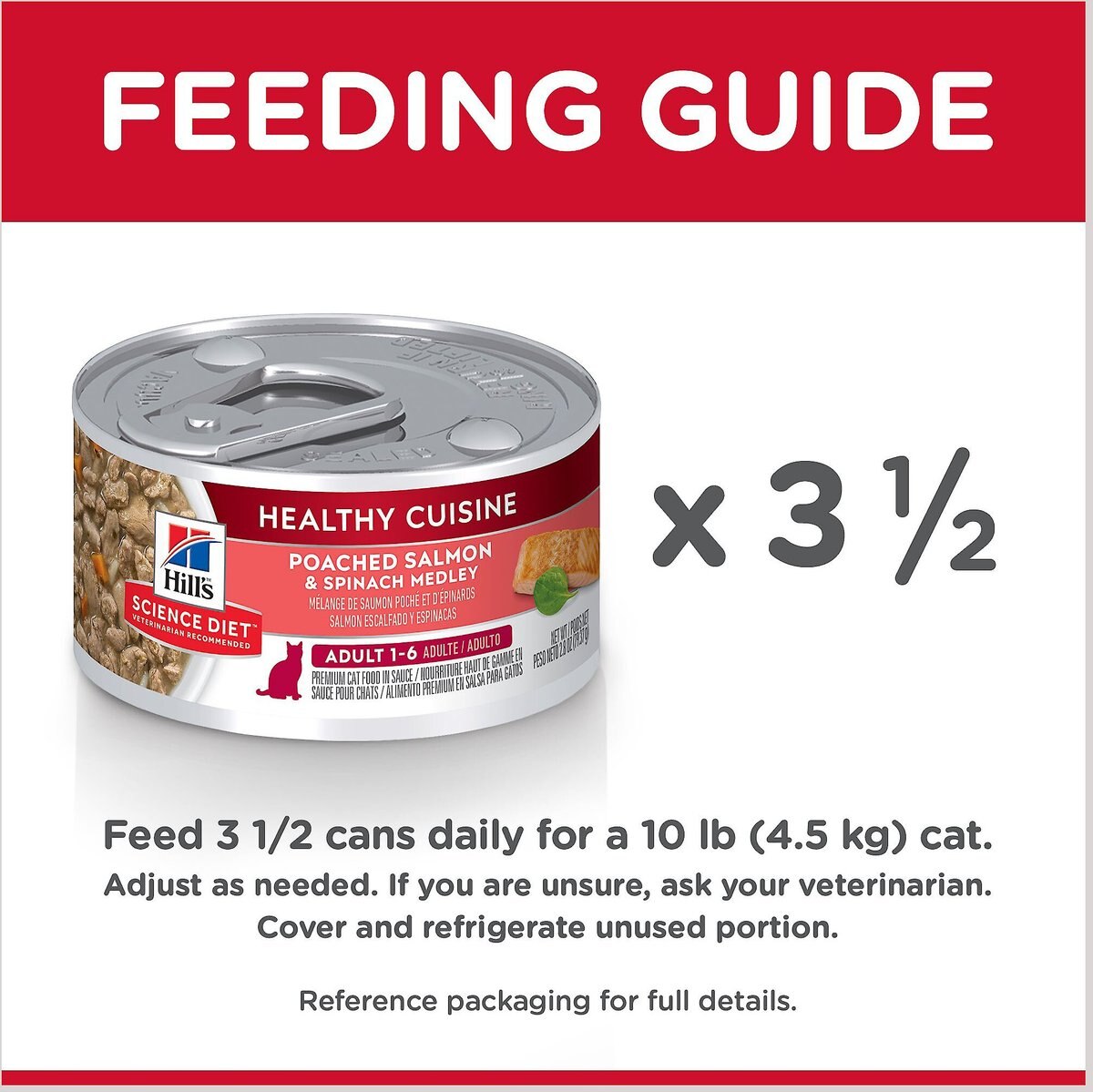 Hill's Science Diet Adult Healthy Cuisine Poached Salmon and Spinach Medley Canned Cat Food