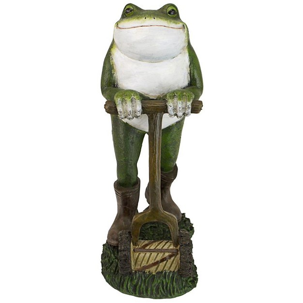 Design Toscano Moses The Garden Toad Lawn Mower Frog Statue