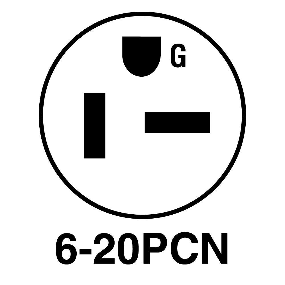 Legrand Pass  Seymour Extra-Hard Use 20 Amp 250-Volt NEMA 6-20P Straight Blade Plug PS5466XCCV4