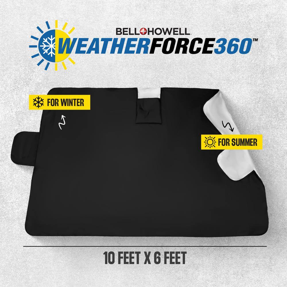 Bell + Howell Weather Force 360 Heavy-Duty Reversible Heat and Snow Windshield Cover Protector 7262