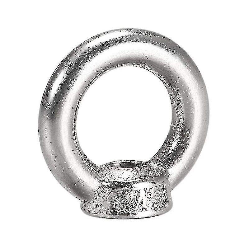 Lifting Eye Nut M5 Female Thread 304 Stainless Steel Round Shape For Rope Fitting Pack Of 5