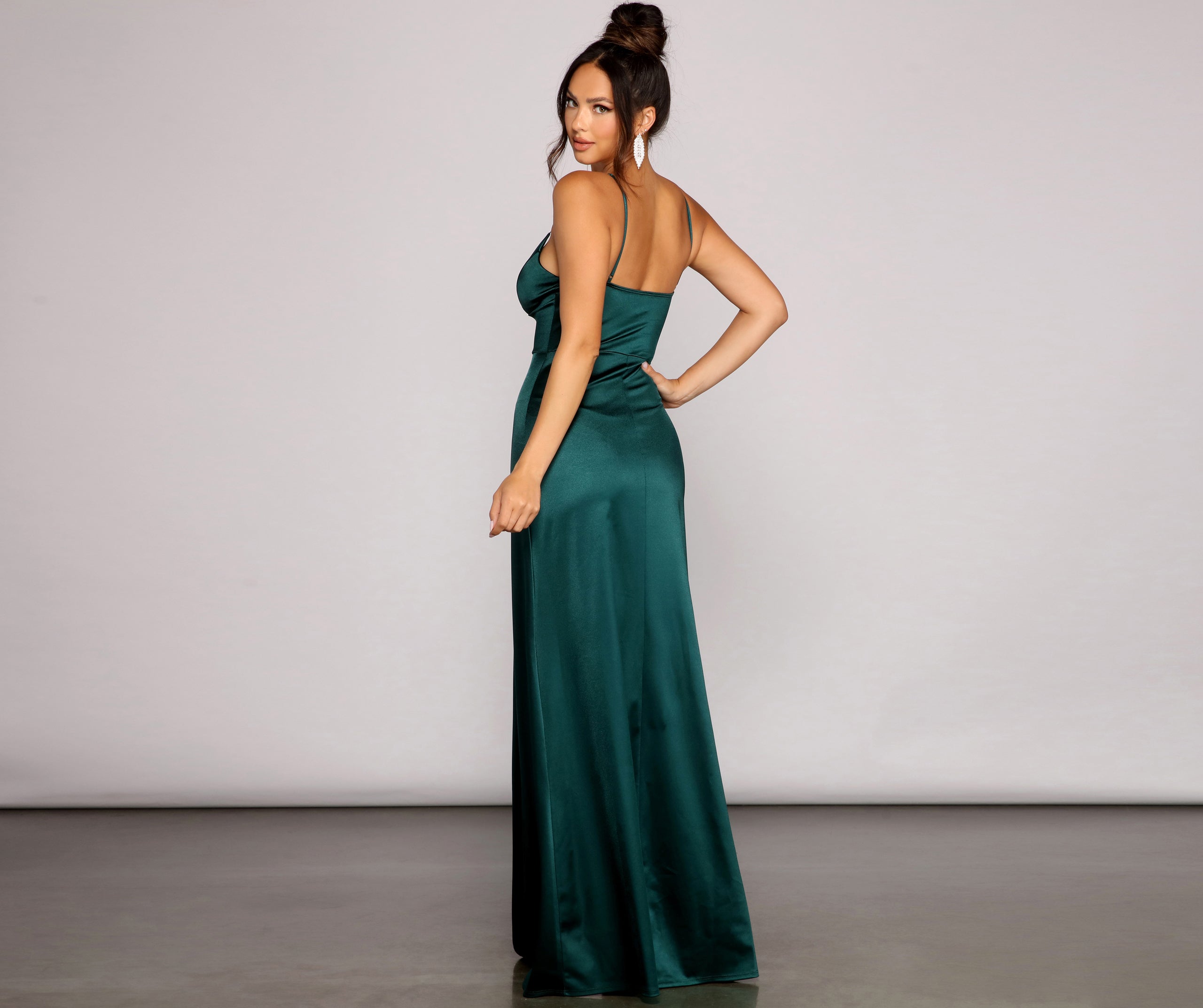 Carmen High-Slit Satin Formal Dress