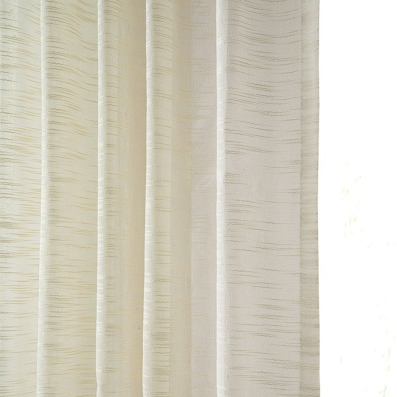 EFF 1-Panel Solid Open-Weave Sheer Window Curtain