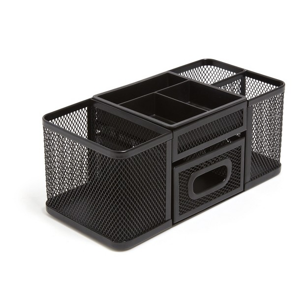 Tru Red 7 compartment Wire Mesh Accessory Holder Matte Black Tr57541 cc