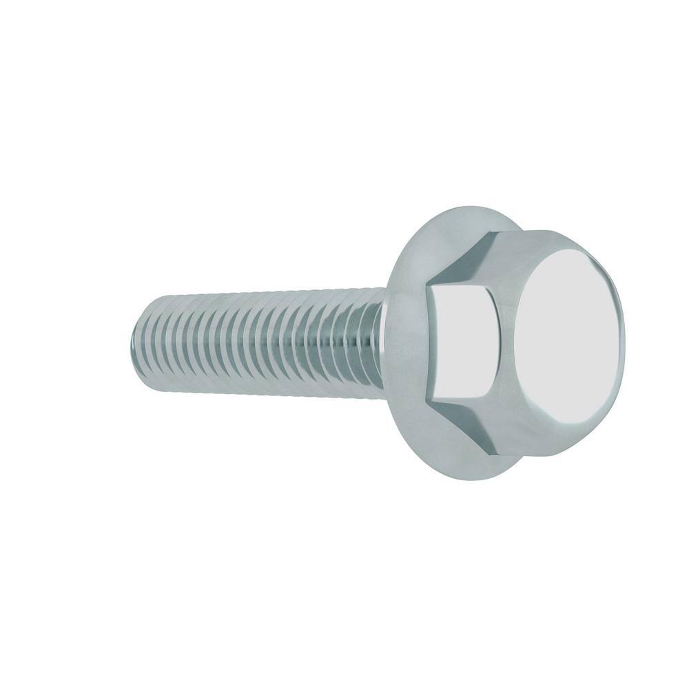 Everbilt M6-1.0x25mm Zinc Hex Head External Hex Drive Flange Bolt 2PC (29G) 862228