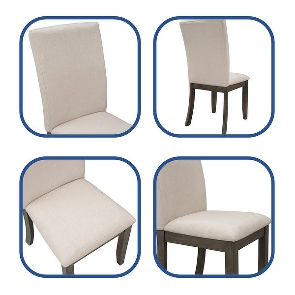 Wood Dining Chair Kitchen Upholstered Dining Chairs (Set of 4)