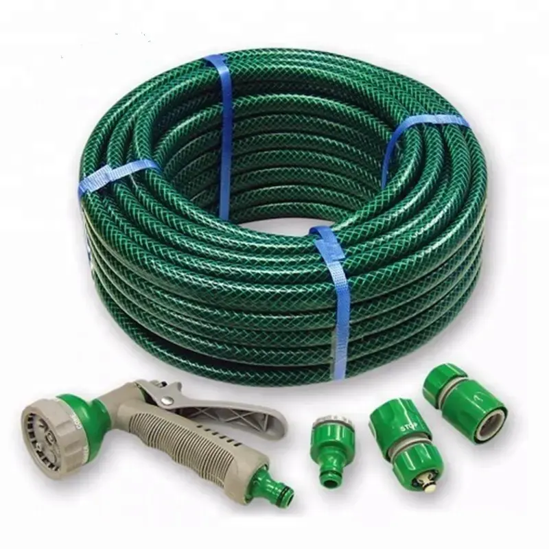 PVC Garden Hose Flexible Water Supply Hose 3/8 Inch Braided Vinyl Tubing