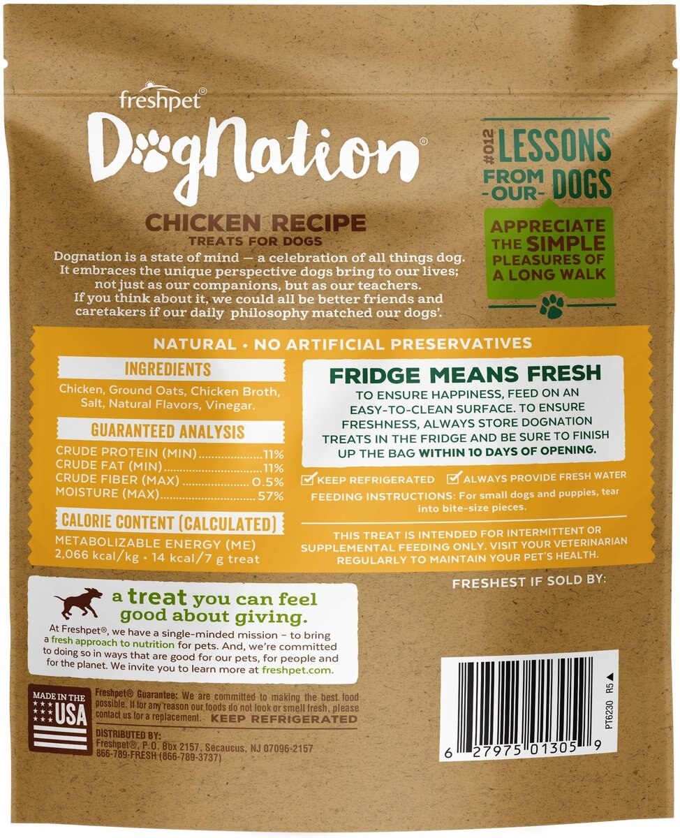 Freshpet Dognation Chicken Recipe Fresh Dog Treats