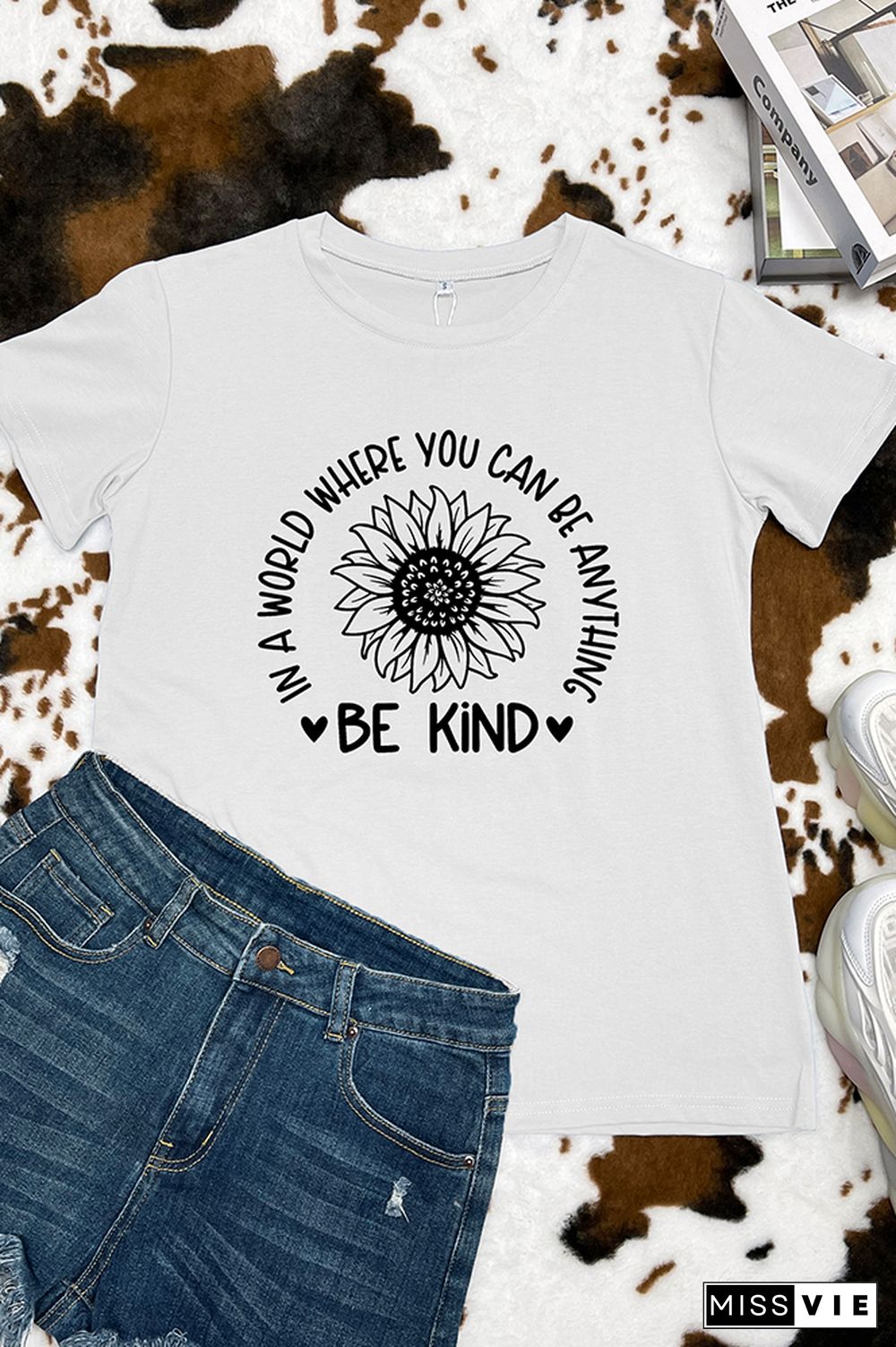 In A World Where You Can BE Anything Be Kind Graphic Tee Wholesale