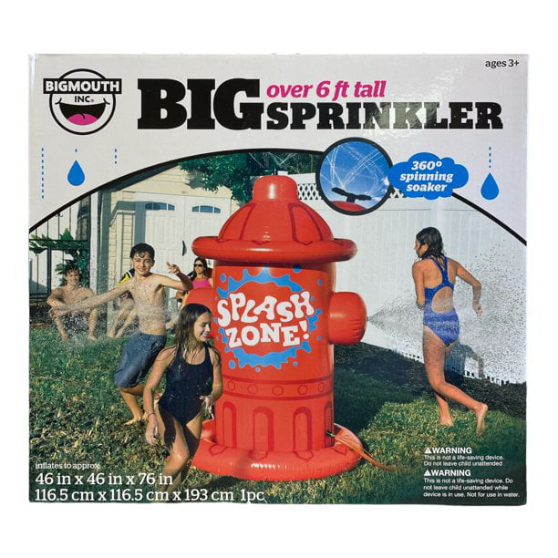 BigMouth Giant Inflatable Fire Hydrant Splash Zone Sprinkler， 76