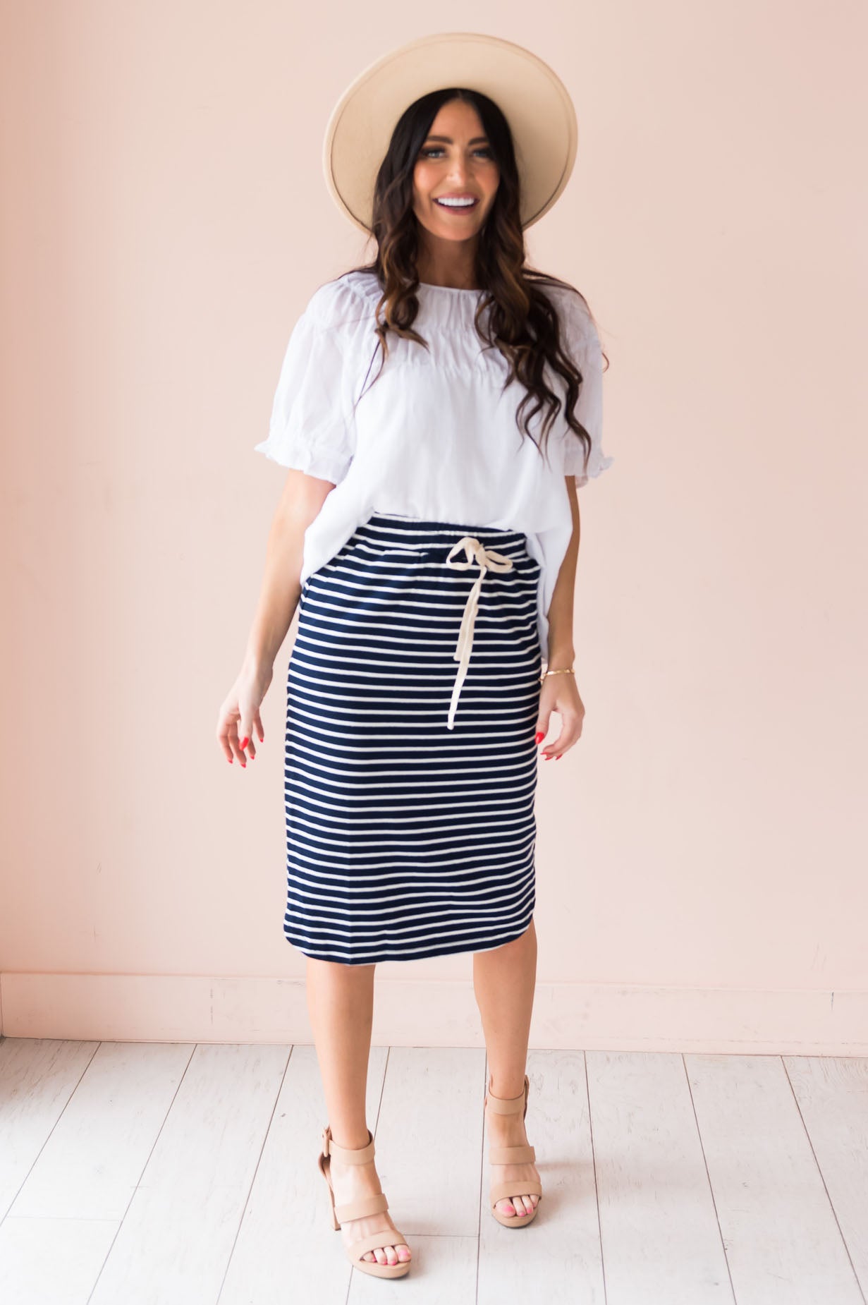 New Day Modest Tie Waist Skirt