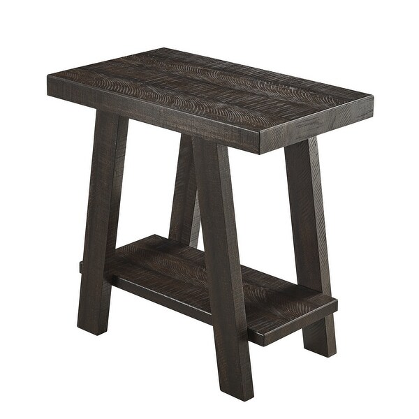 Roundhill Furniture Athens Contemporary Wood Shelf Side Table