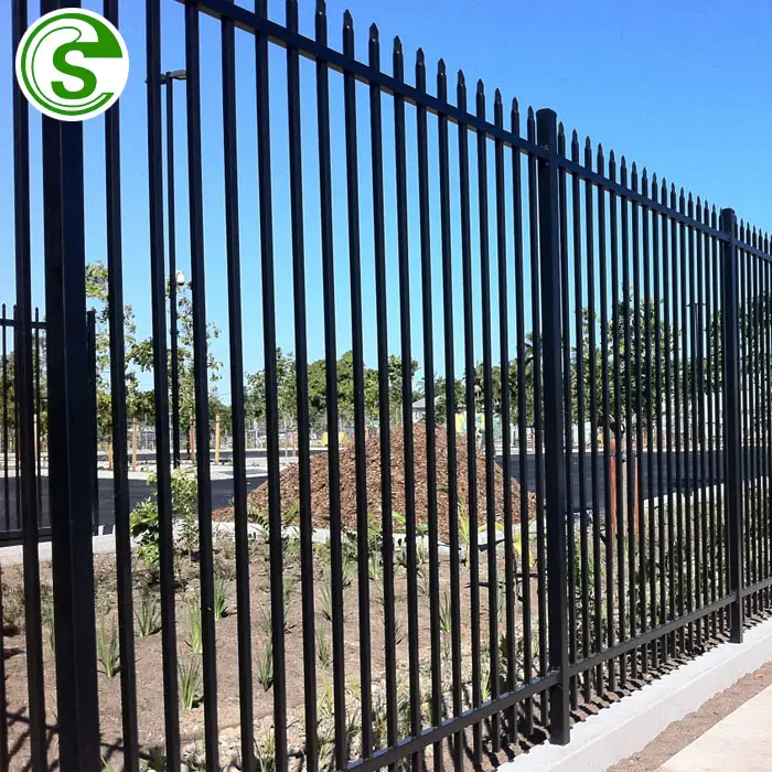 Killer Quality Garden Fence Black Customized Fence Panel Garden Supplies Wholesale Price Tubular Steel Fence