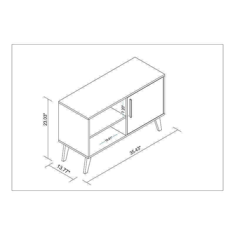 Manhattan Comfort Amsterdam 35 3-Shelf TV Stand