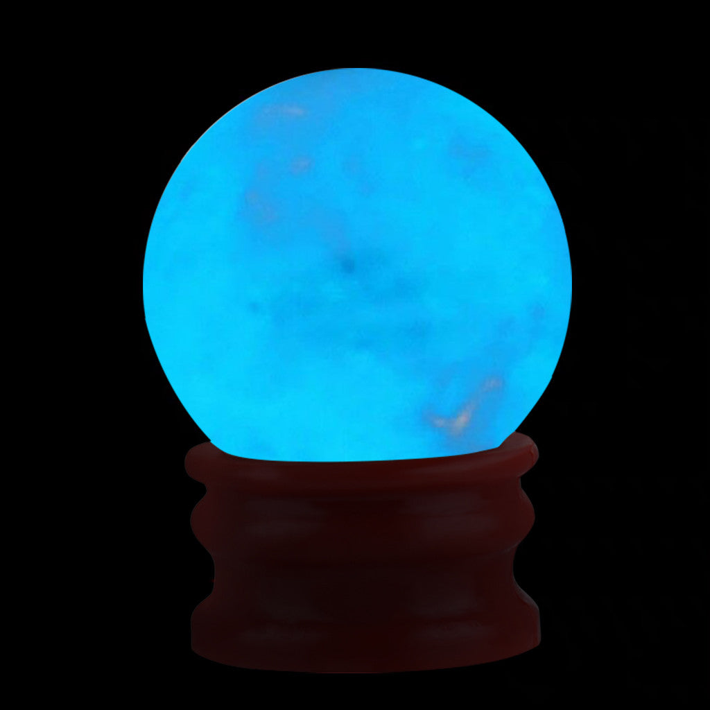 35MM Blue Luminous Quartz Sphere Ball Glow In The Dark Stone Led lights for bedroom outdoor floor lamp pendant DIY Wedding Party Bedroom Terrace(Multicolor)