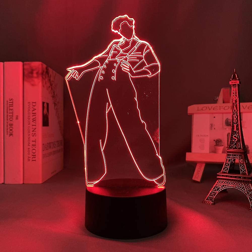 3d Color Changing Night Light Harry Edward Styles Gift Bedroom Decorative Lamp For Fans， 16 Colors Remote Control