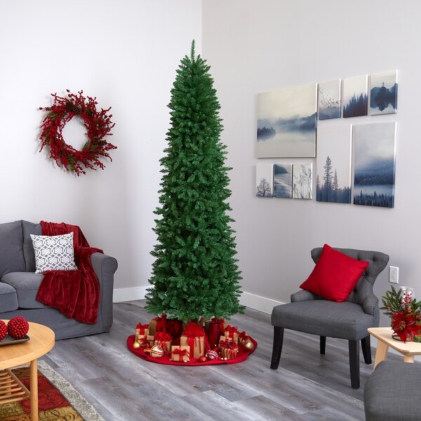 6.5' Slim Green Mountain Pine Artificial Christmas Tree with 851 Bendable Branches