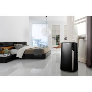 DeLonghi 12500 BTU 3-Speed 550 sq. ft. Portable Air Conditioner with Heat Eco Real Feel and Wi-Fi in Black PACEL376HGRFK-BK