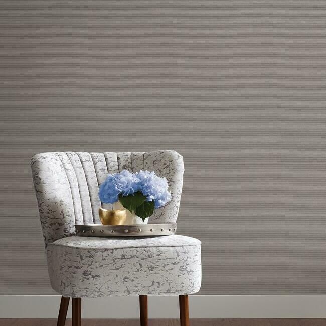 Sierras Wallpaper in Pewter from the Quietwall Textiles Collection