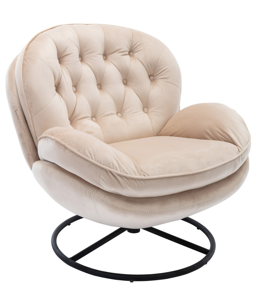 IA7002 Amelia Accent Chair  Beige   Contemporary   Armchairs And Accent Chairs   by IDEAZ International  LLC  Houzz