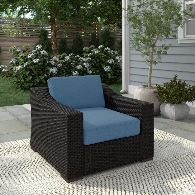 Glenwillow Home Portland Patio Pe Rattan Arm Chair