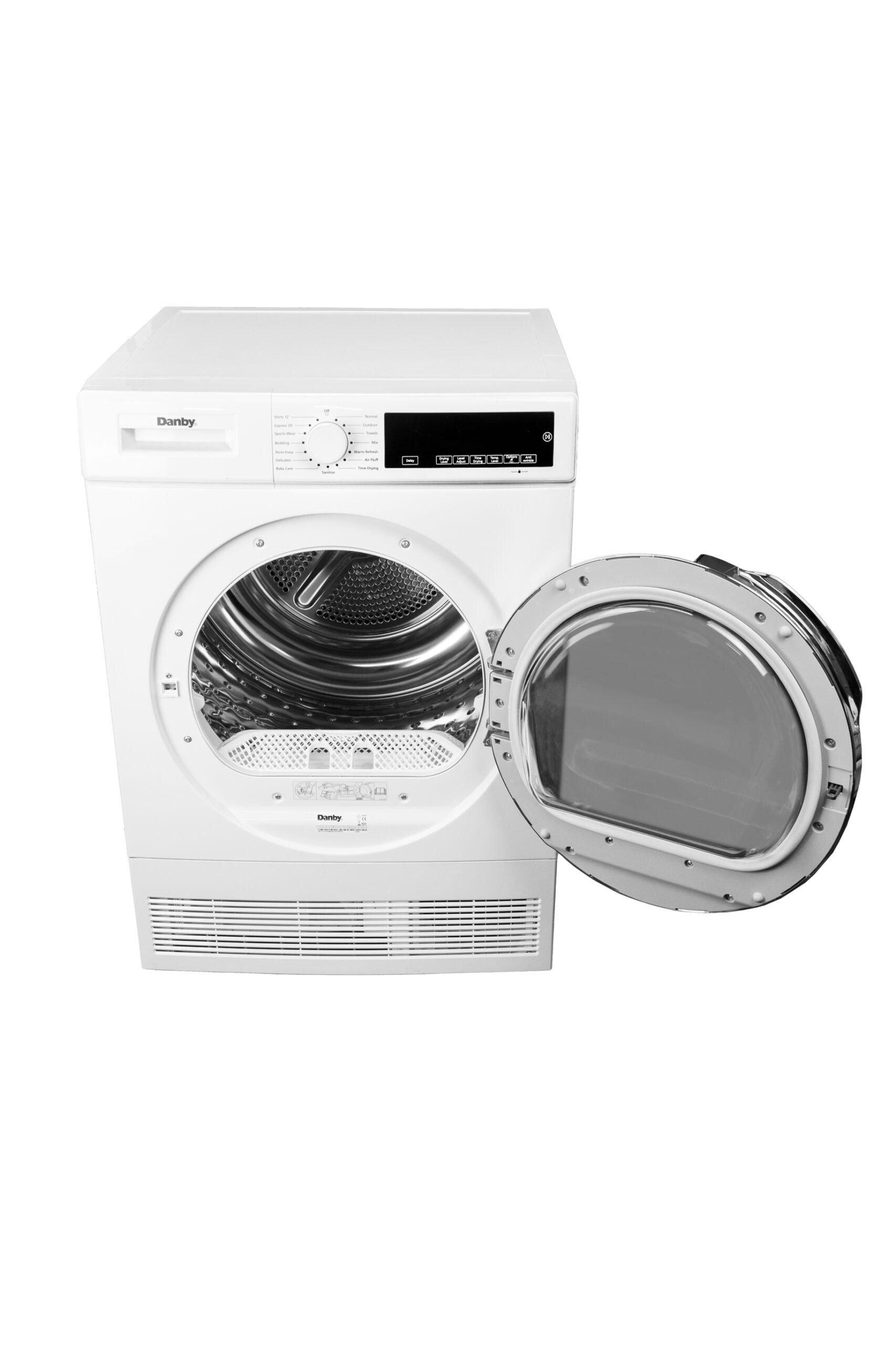 Danby DDY040D4WDB Danby 24-Inch, 4.0 Cu Ft. Compact Condensing Sensor Dryer In White With Stacking Kit