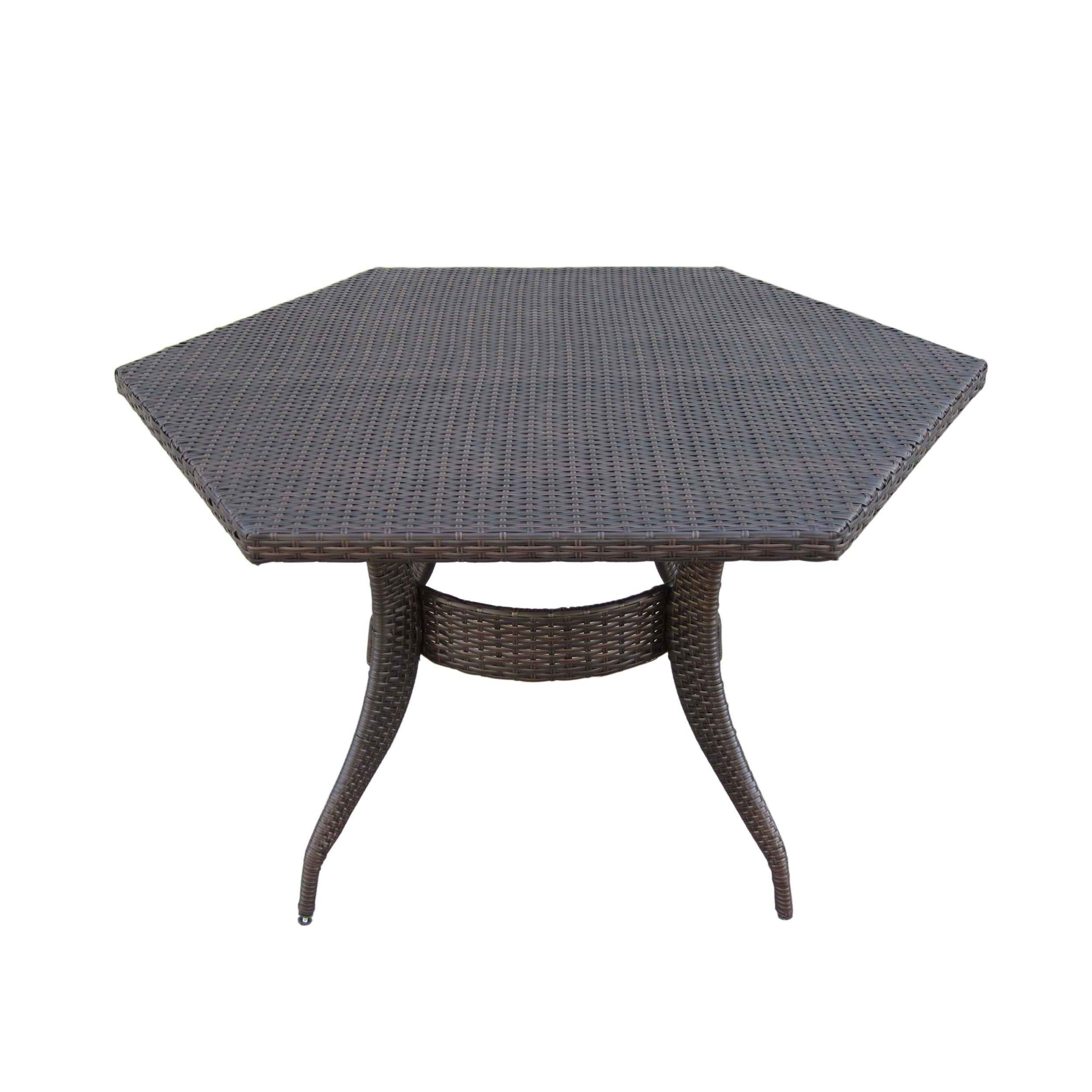 Daisy Outdoor 53 Inch Wicker Hexagon Dining Table