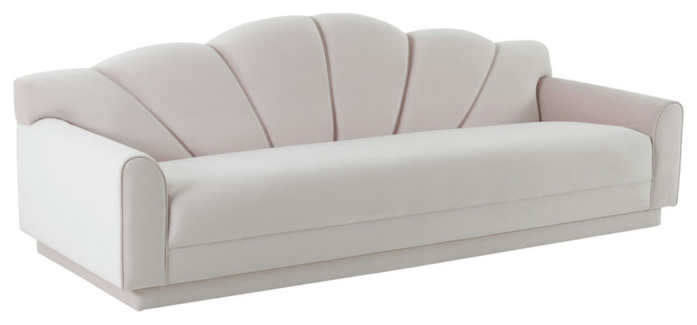 TOV Furniture Bianca Blush Velvet Sofa   Contemporary   Sofas   by Kolibri Decor  Houzz