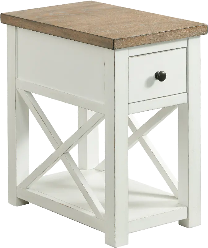 Cottage White Side Table - 40