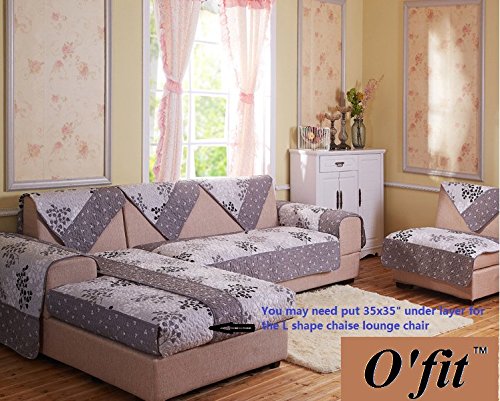 Ofit® High Quality Chenille Quilted Sectional Sofa Throw Pads Furniture Protector Sold By Piece Rather Than Set , 26x26